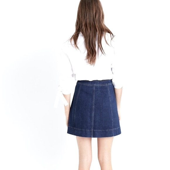 Madewell Metropolis Snap Jean Skirt  Size 0 - Picture 2 of 9